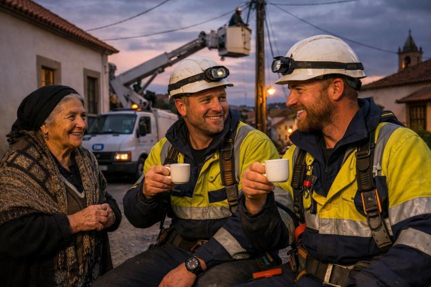 Når naboen kommer med kaffe og portvin – midt i strømkaoset i Leiria